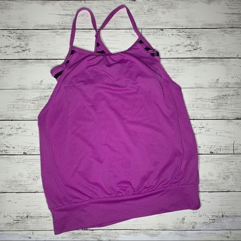 Athletic tank with built in bra